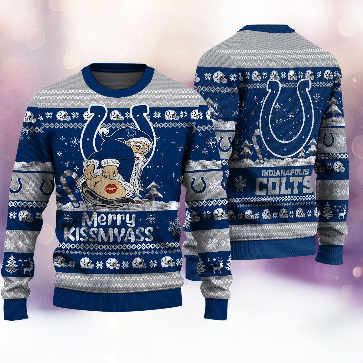 Indianapolis Colts Merrykissmyass Knitted Sweater