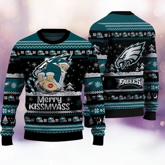 Philadelphia Eagles Merrykissmyass Knitted Sweater