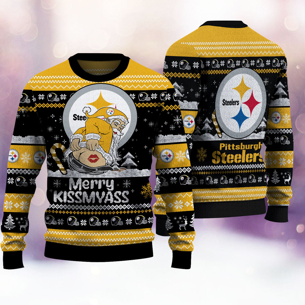 Pittsburgh Steelers Merrykissmyass Knitted Sweater