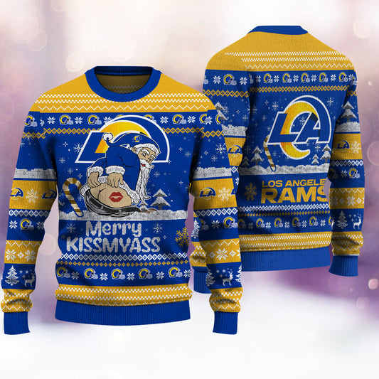 Los Angeles Rams Merrykissmyass Knitted Sweater