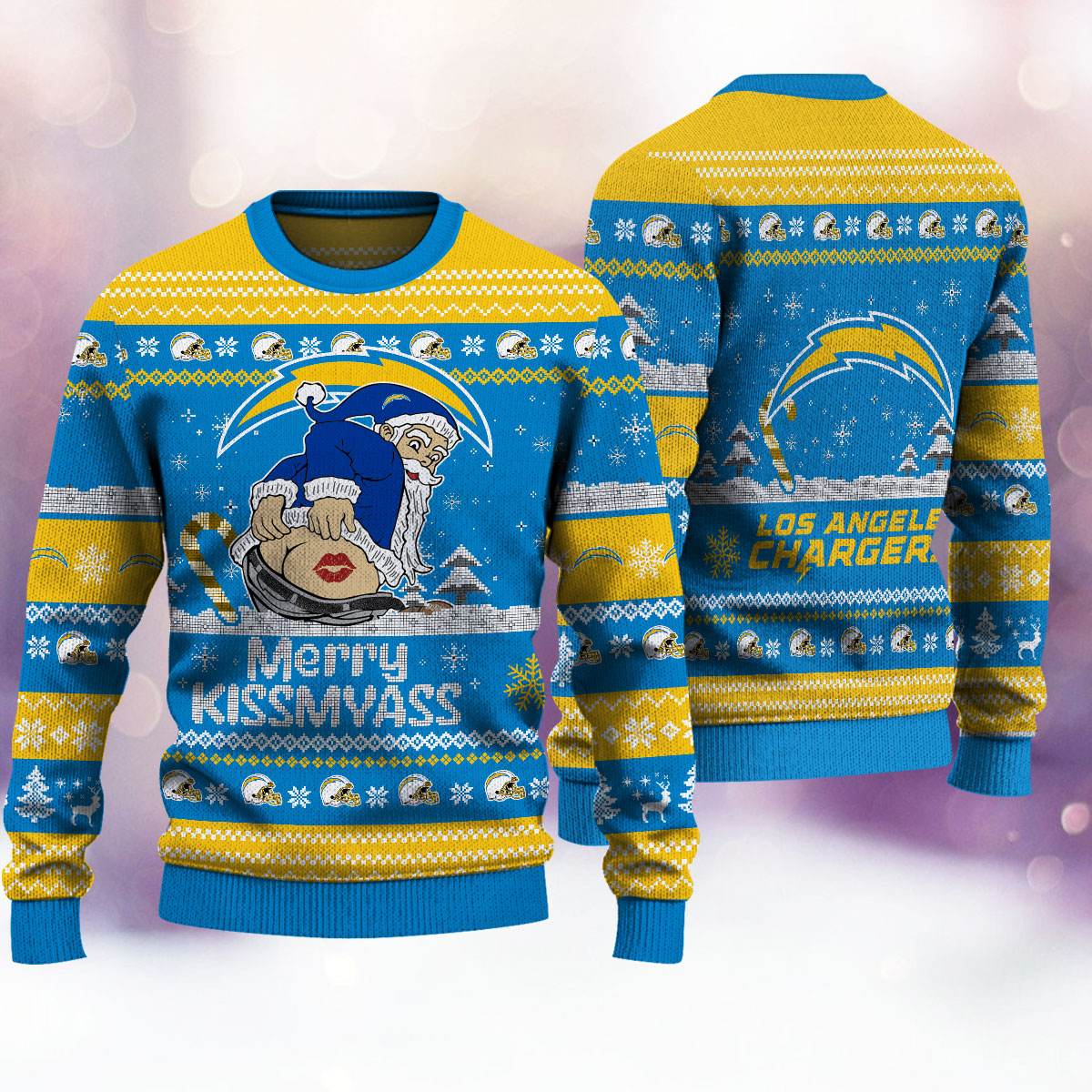 Los Angeles Chargers Merrykissmyass Knitted Sweater