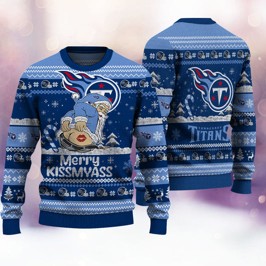 Tennessee Titans Merrykissmyass Knitted Sweater