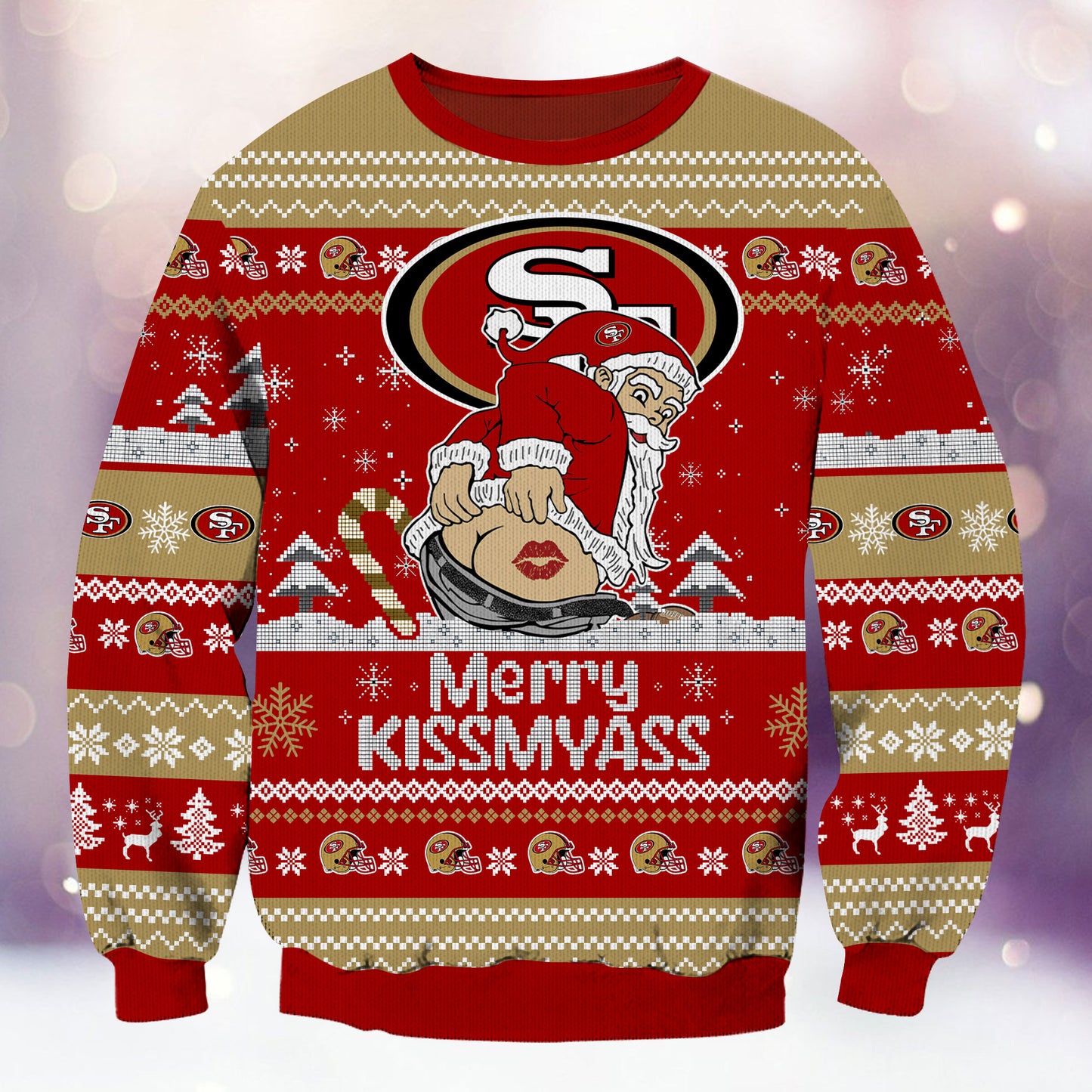 Premium Ugly Christmas Sweater For San Francisco ers  - San Francisco ers Merrykissmyass Knitted Sweater - Unique Christmas Gift For Fan