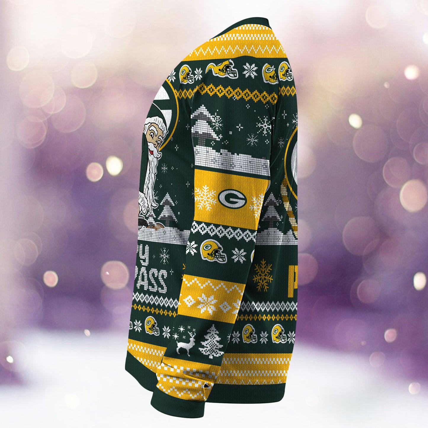 Premium Ugly Christmas Sweater For Green Bay Packers  - Green Bay Packers Merrykissmyass Knitted Sweater - Unique Christmas Gift For Fan