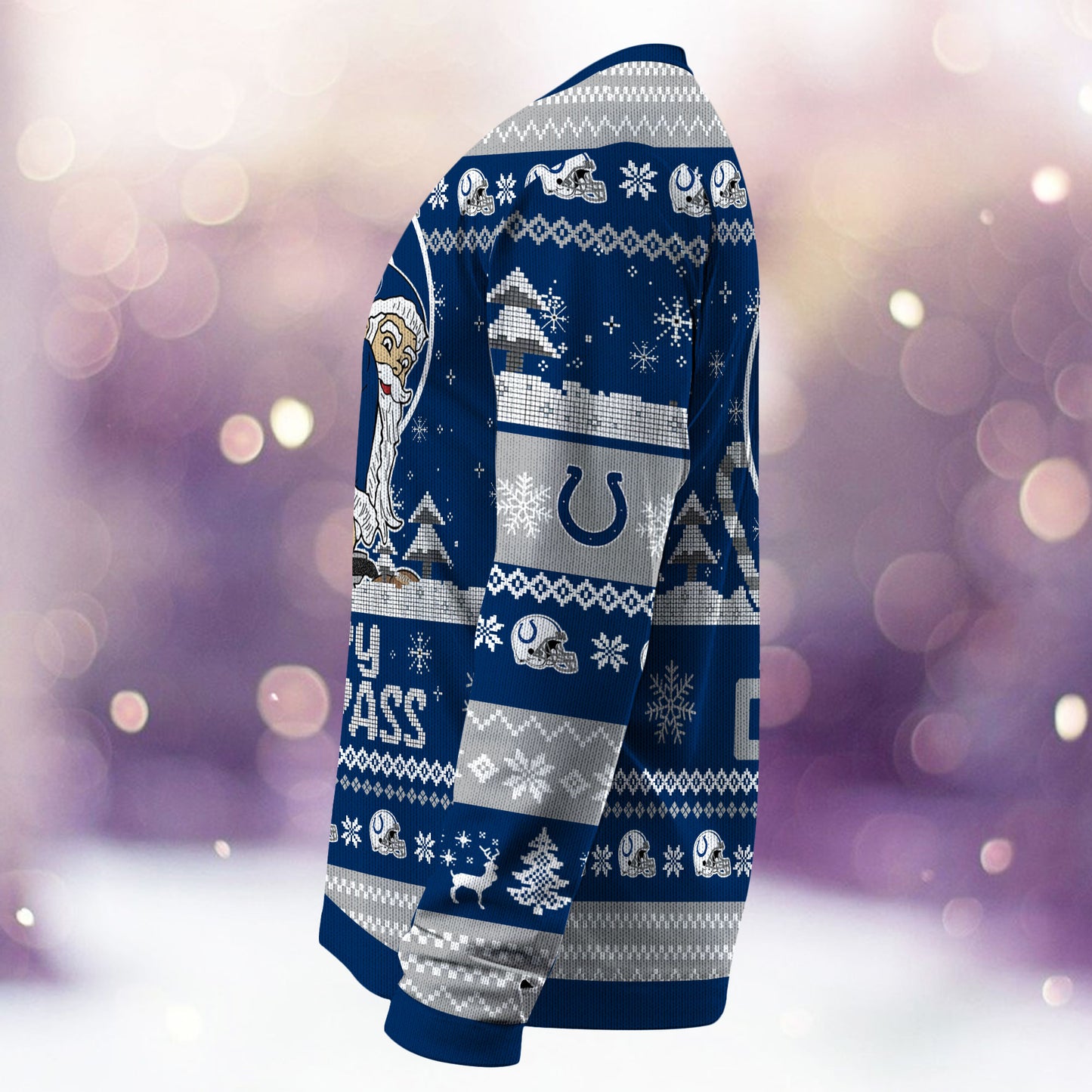 Premium Ugly Christmas Sweater For Indianapolis Colts  - Indianapolis Colts Merrykissmyass Knitted Sweater - Unique Christmas Gift For Fan