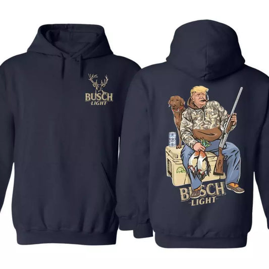 NEW Hunter With Busch Light Beer Navy 2 Siders Hoodies, Hunting Shirt For Busch Light Lover, Hunting Shirt, Busch Light Shirt