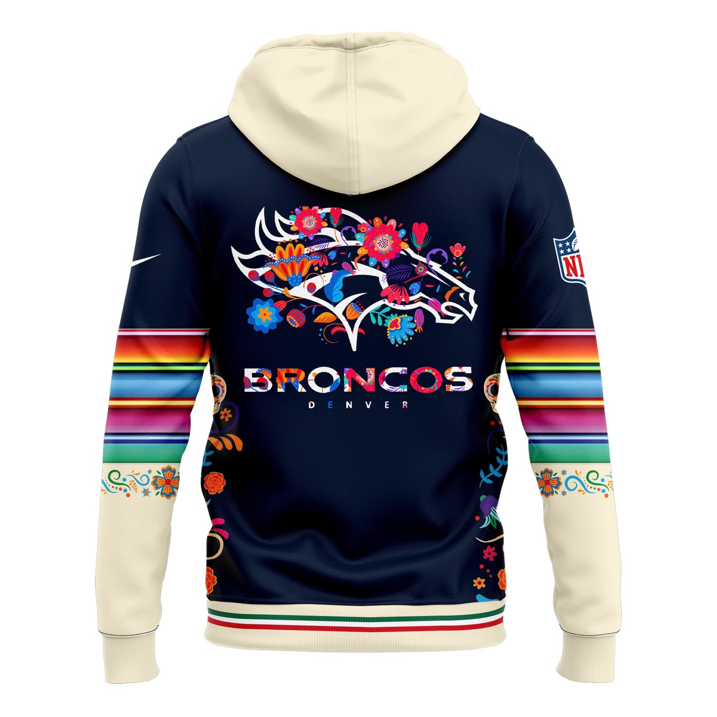 Denver Broncos Hoodie 2024 Season - Denver Broncos 2024 Dia De Los Muertos Premium Limited Hoodie - Denver Broncos Hoodie For Mexican DB03