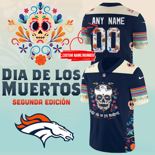 Denver Broncos Jersey 2024 Season - Denver Broncos 2024 Dia De Los Muertos Premium Limited Jersey- Denver Broncos Jersey For Mexican DB02