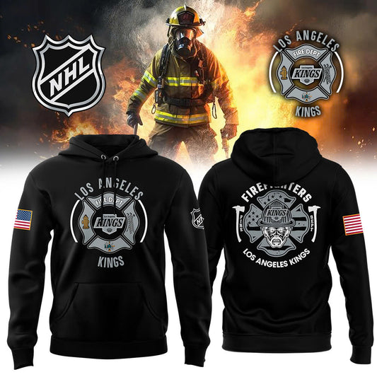 Premium Merch For Loyalists - Los Angeles Kings x 2024 Firefighter Appreciation Night Premium Limited Hoodie