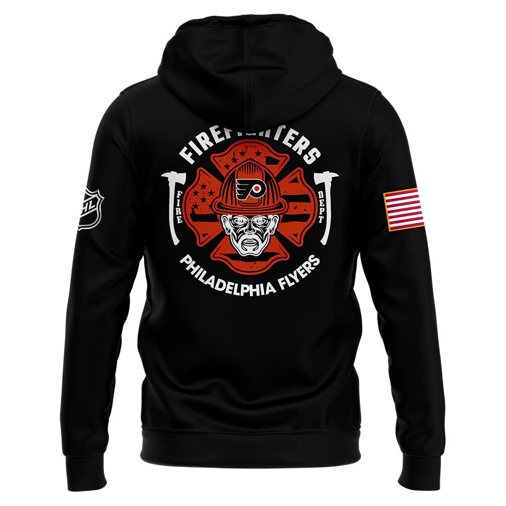 Premium Merch For Loyalists - Philadelphia Flyers x 2024 Firefighter Appreciation Night Premium Limited Hoodie