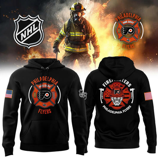 Premium Merch For Loyalists - Philadelphia Flyers x 2024 Firefighter Appreciation Night Premium Limited Hoodie