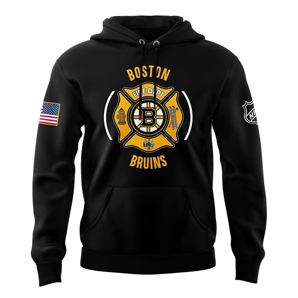 Premium Merch For Loyalists - Boston Bruins x 2024 Firefighter Appreciation Night Premium Limited Hoodie