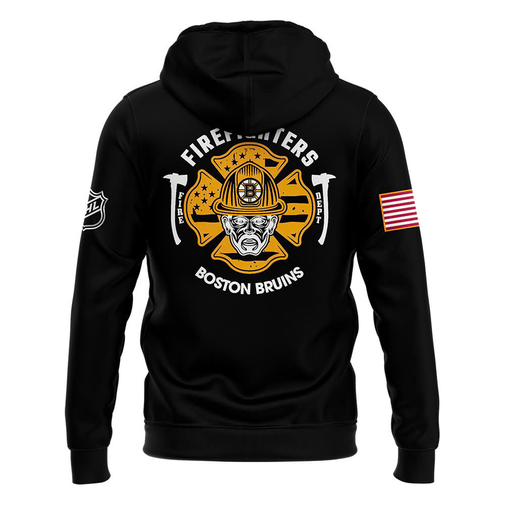 Premium Merch For Loyalists - Boston Bruins x 2024 Firefighter Appreciation Night Premium Limited Hoodie