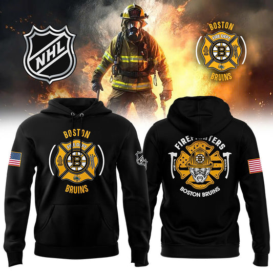 Premium Merch For Loyalists - Boston Bruins x 2024 Firefighter Appreciation Night Premium Limited Hoodie