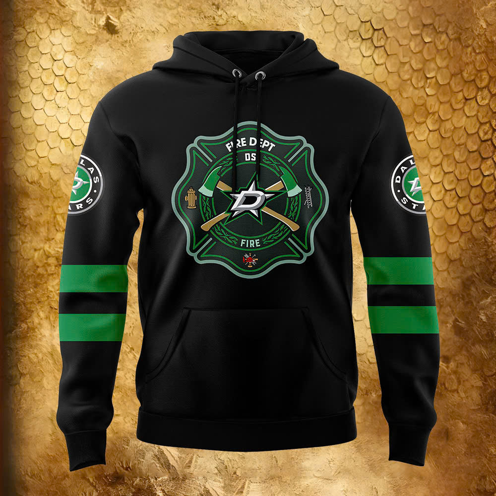 Premium Merch For Loyalists - Dallas Stars x 2024 Firefighter Appreciation Night Premium Limited Hoodie