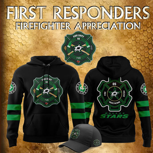 Premium Merch For Loyalists - Dallas Stars x 2024 Firefighter Appreciation Night Premium Limited Hoodie