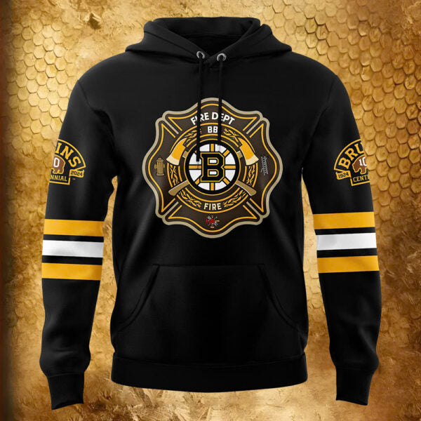 Premium Merch For Loyalists - Boston Bruins x 2024 Firefighter Appreciation Night Premium Limited Hoodie