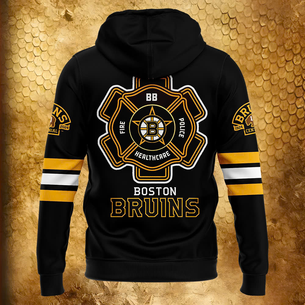 Premium Merch For Loyalists - Boston Bruins x 2024 Firefighter Appreciation Night Premium Limited Hoodie