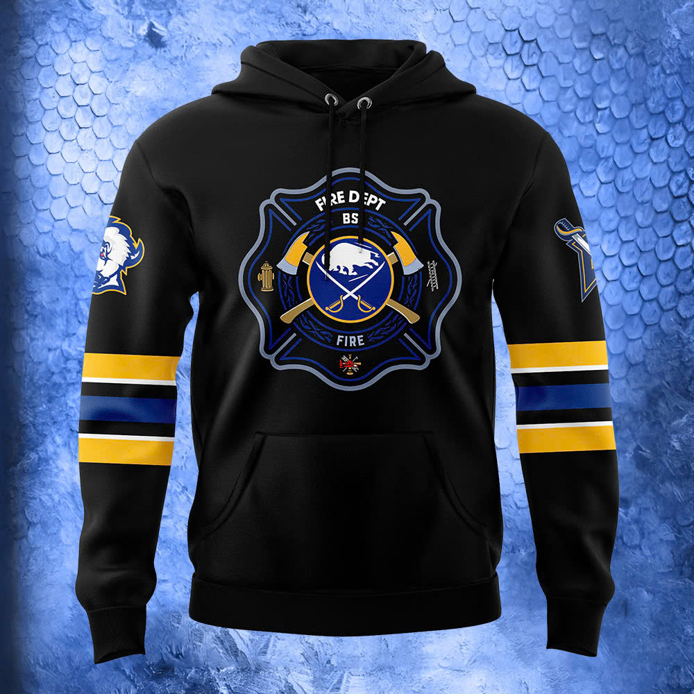 Premium Merch For Loyalists - Buffalo Sabres Hockey x 2024 Firefighter Appreciation Night Premium Limited Hoodie