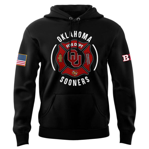 Premium Merch For Loyalists - Oklahoma Sooners Football x 2024 Firefighter Appreciation Night Premium Limited Hoodie