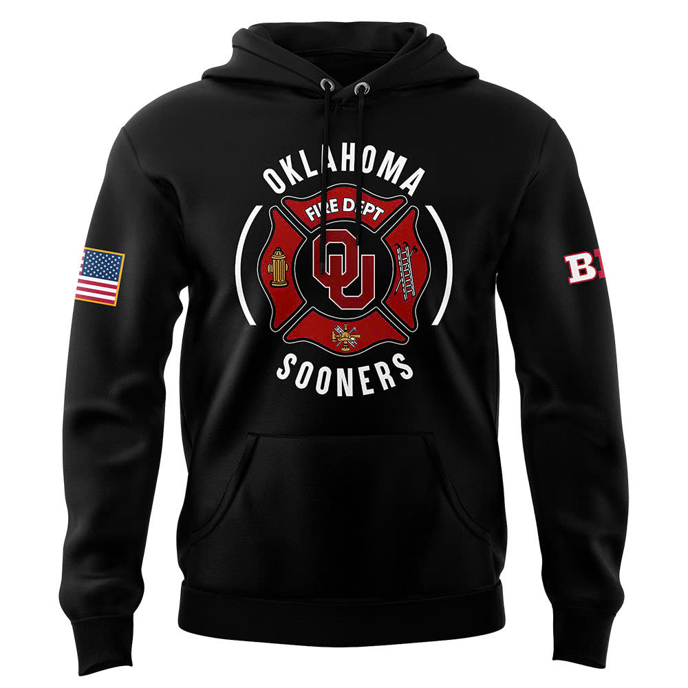 Oklahoma Sooners Football x Firefighter Appreciation Night Premium Limited Pullover Hoodie