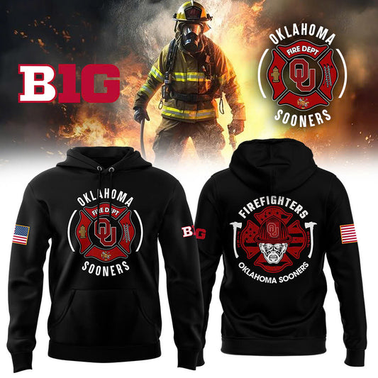 Premium Merch For Loyalists - Oklahoma Sooners Football x 2024 Firefighter Appreciation Night Premium Limited Hoodie