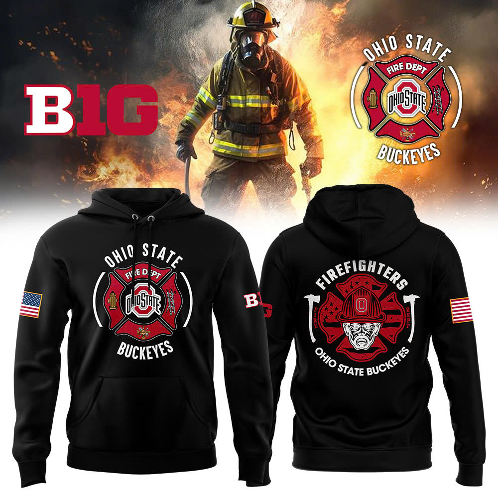 Premium Merch For Loyalists - Ohio State Buckeyes x 2024 Firefighter Appreciation Night Premium Limited Hoodie