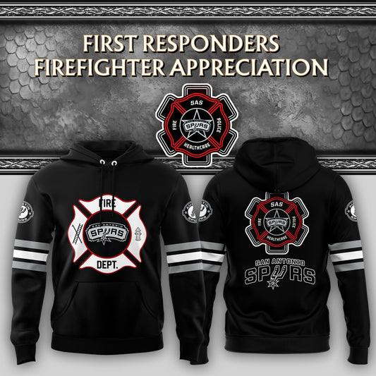 Premium Merch For Loyalists - San Antonio Spur x 2024 Firefighter Appreciation Night Premium Limited Hoodie