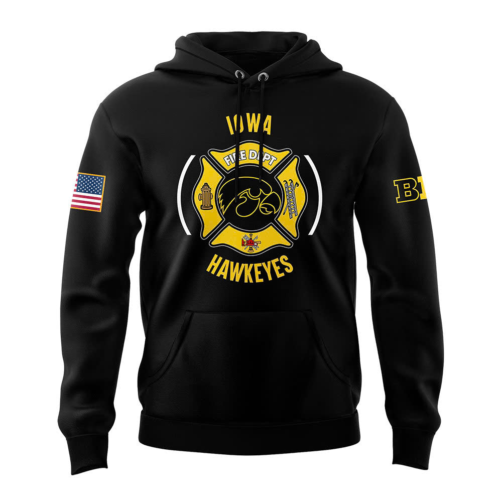 Iowa Hawkeye Football x Firefighter Appreciation Night Premium Limited Pullover Hoodie