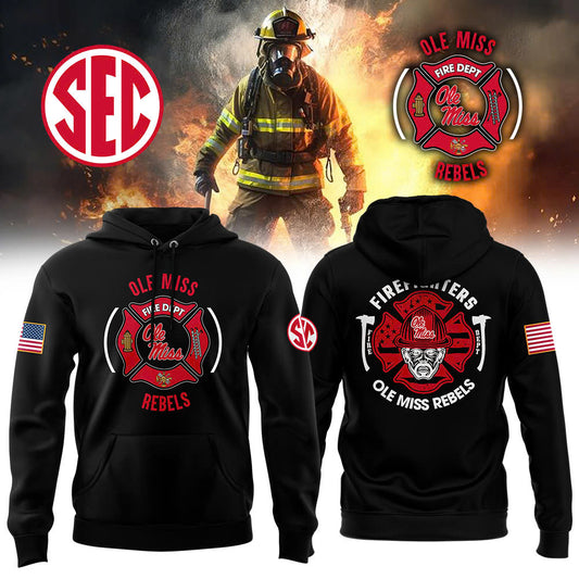 Ole Miss Rebels Football x 2024 Firefighter Appreciation Night Premium Limited Pullover Hoodie