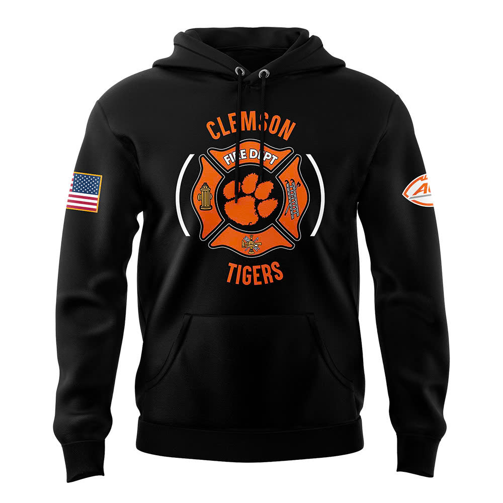 Clemson Tigers Football x 2024 Firefighter Appreciation Night Premium Limited Pullover Hoodie