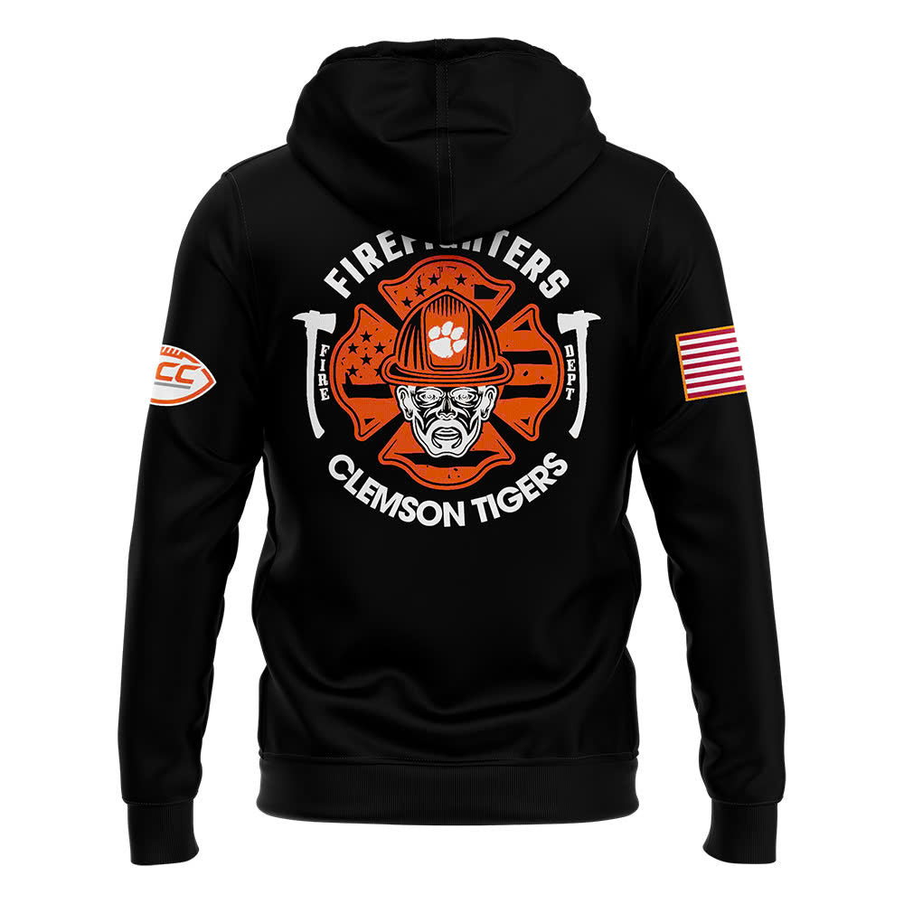 Clemson Tigers Football x 2024 Firefighter Appreciation Night Premium Limited Pullover Hoodie