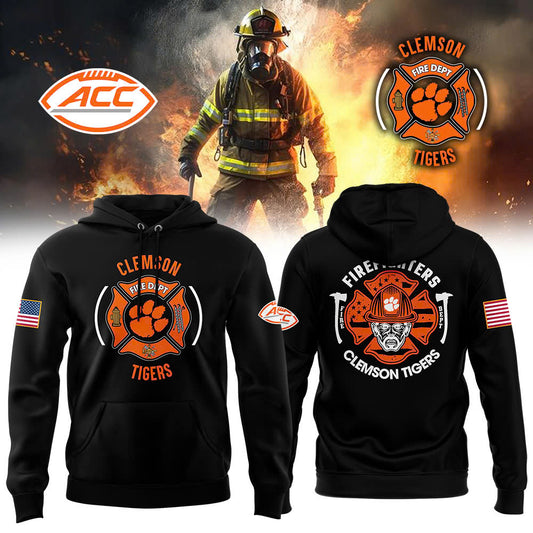 Clemson Tigers Football x 2024 Firefighter Appreciation Night Premium Limited Pullover Hoodie