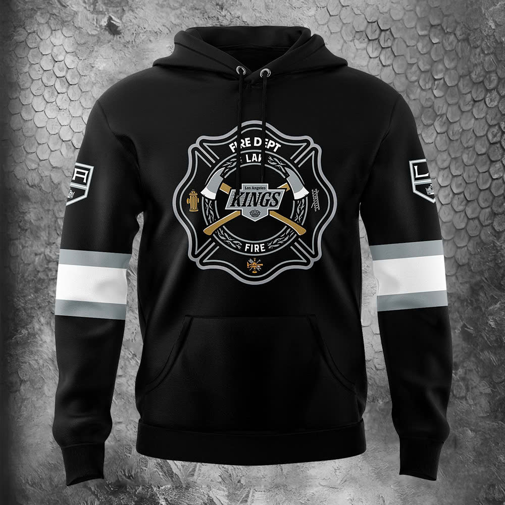 Premium Merch For Loyalists - Los Angeles Kings Hockey x 2024 Firefighter Appreciation Night Premium Limited Hoodie