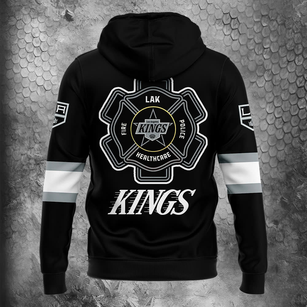 Premium Merch For Loyalists - Los Angeles Kings Hockey x 2024 Firefighter Appreciation Night Premium Limited Hoodie