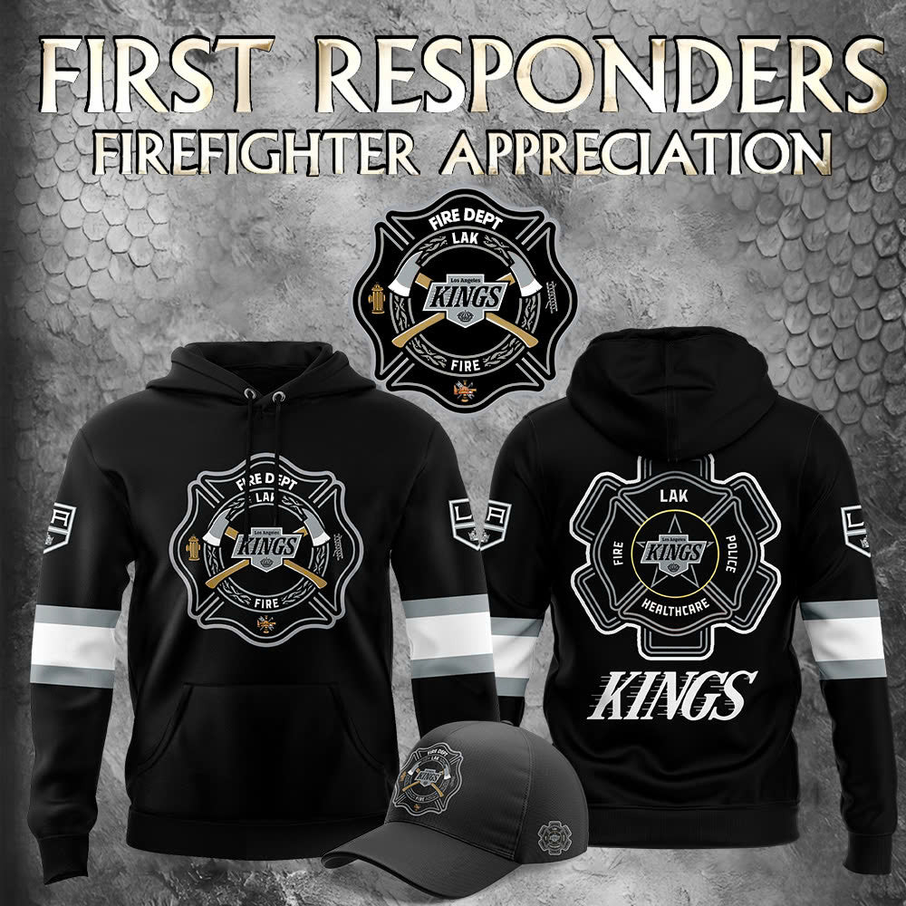 Premium Merch For Loyalists - Los Angeles Kings Hockey x 2024 Firefighter Appreciation Night Premium Limited Hoodie