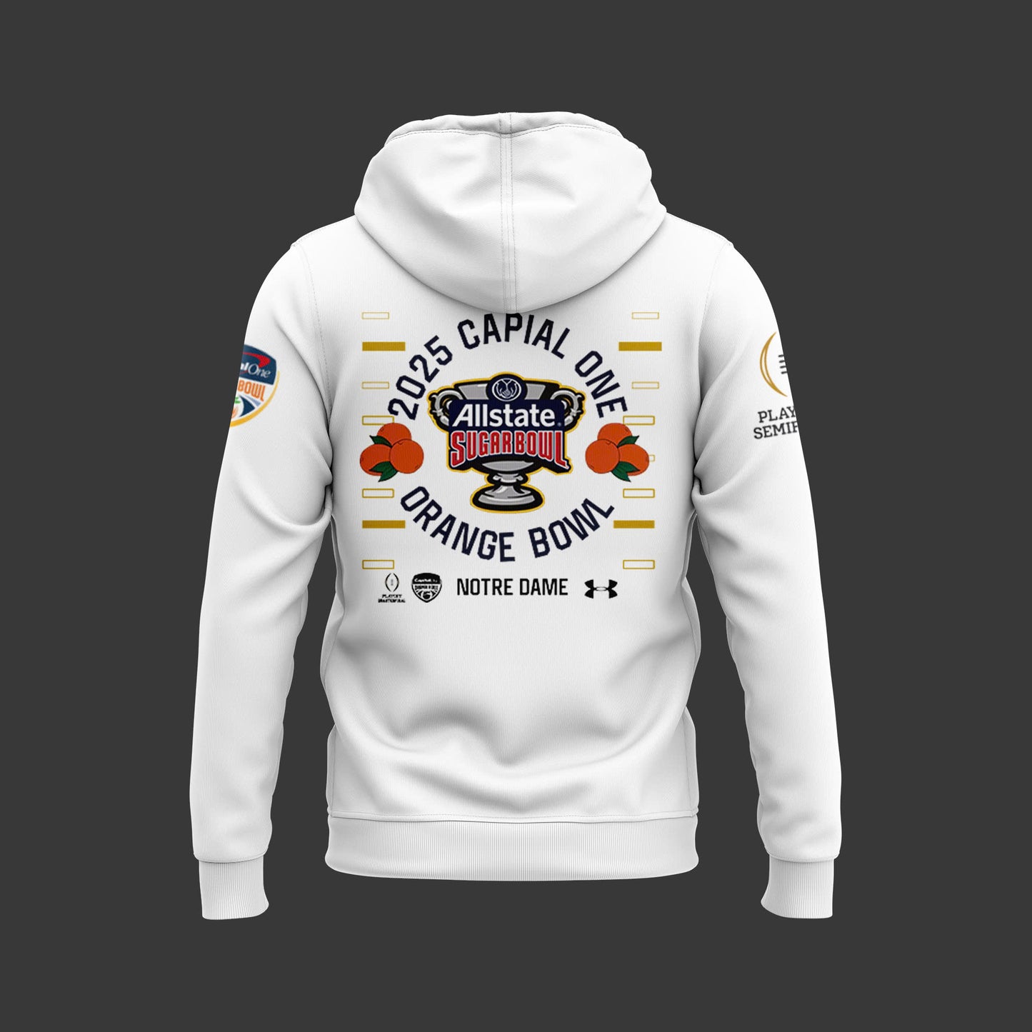 Notre Dame Fighting Irish Football Hoodie - Notre Dame Sugar Bowl Champions Hoodie 2025